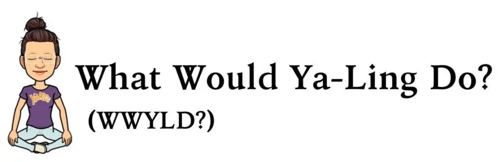 cartoon image of yaling with saying, what would ya-ling do